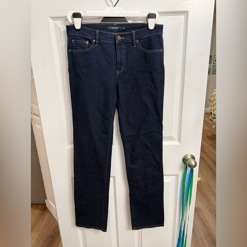 Lauren Ralph Lauren Dark Wash Straight Leg Jeans size 8 33x32” preppy classic